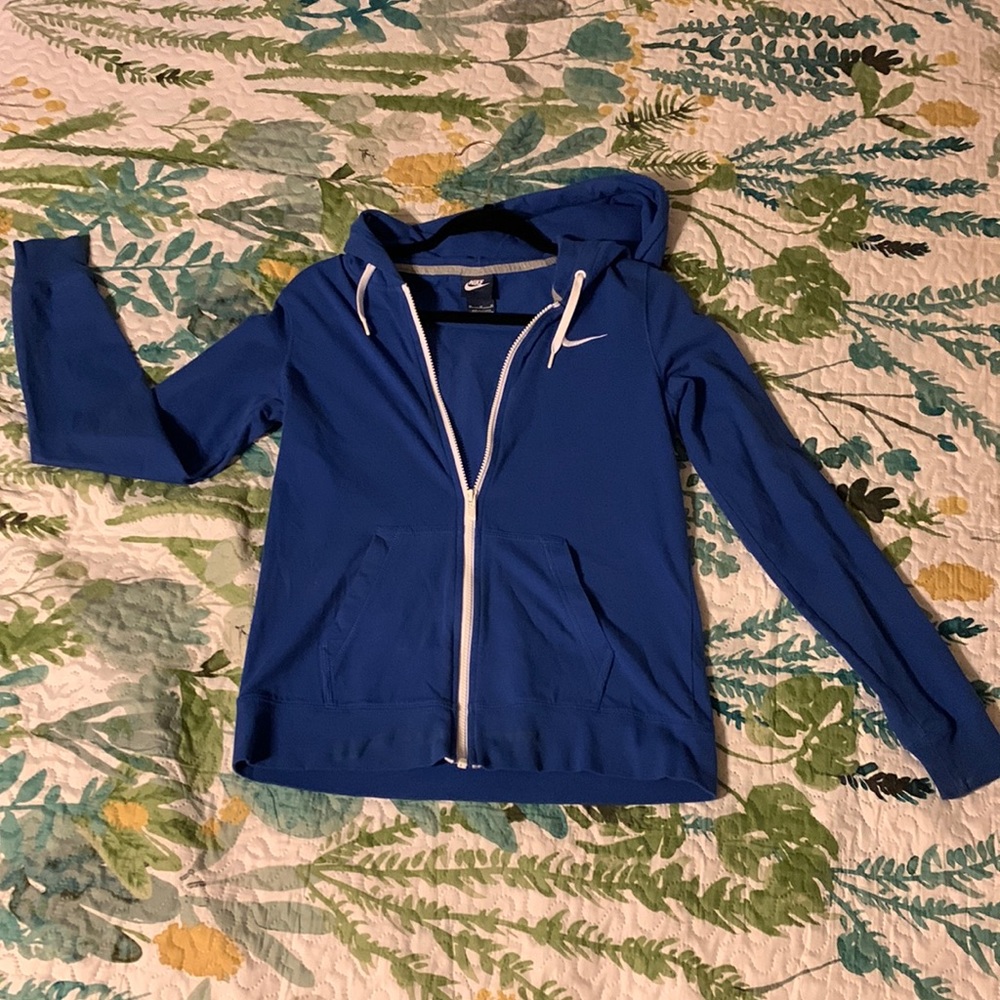 Womens Nike royal blue full zip hoodie